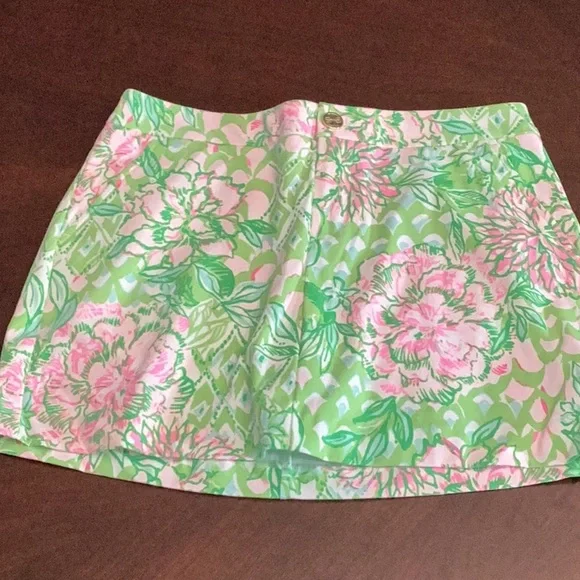 Lilly Pulitzer Pink Green Floral Skort - Picture 6 of 8